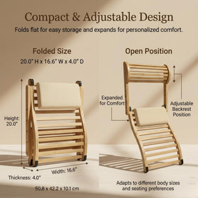 BOHÄY bamboo stays cool to touch and resists heat in saunas