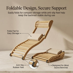 BOHÄY lightweight 5 lbs portable sauna backrest