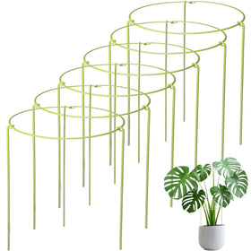 Boinio 6-pack adjustable plant stakes support sturdy growth for indoor and outdoor plants.