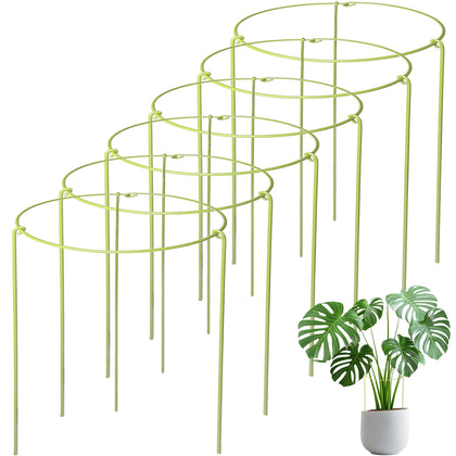 Boinio 6-pack adjustable plant stakes support sturdy growth for indoor and outdoor plants.