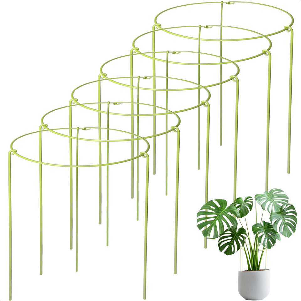 Boinio 6-pack adjustable plant stakes support sturdy growth for indoor and outdoor plants.