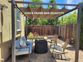 BOJAVOM pergola shade cover with 6-bar fit for easy replacement