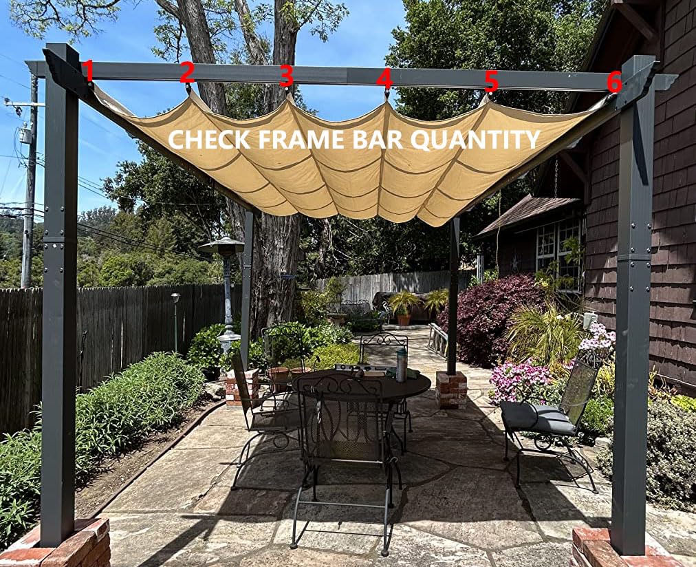 BOJAVOM pergola shade cover six-bar installation for easy setup
