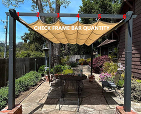 BOJAVOM pergola shade cover six-bar installation for easy setup