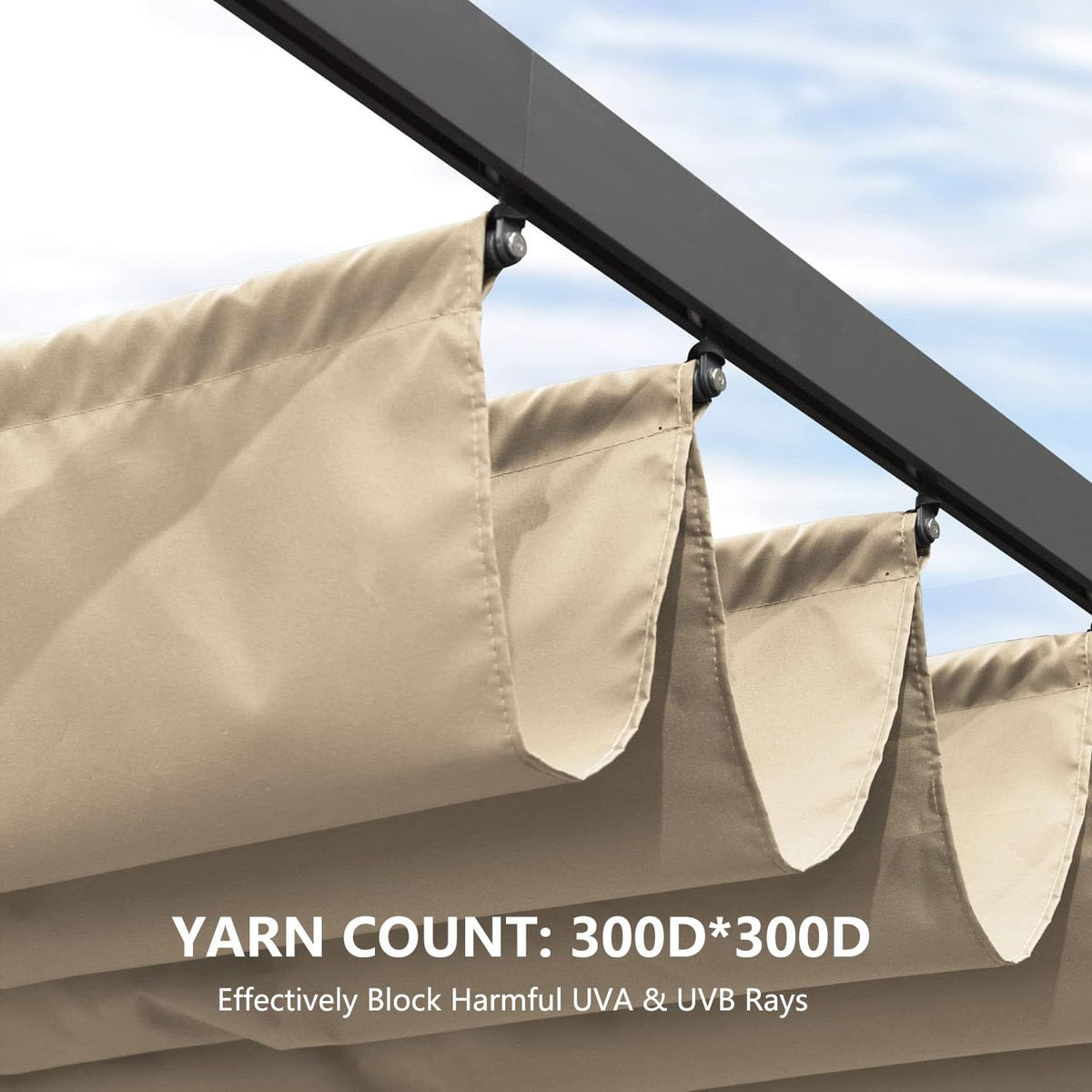 BOJAVOM pergola shade cover nylon drawstring for easy opening