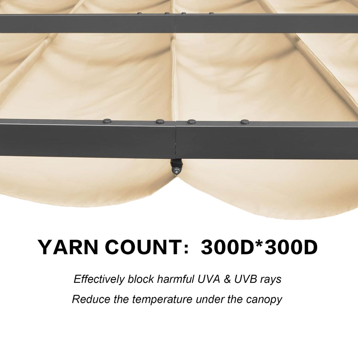 BOJAVOM shade top with 5-opening drawstring for easy setup