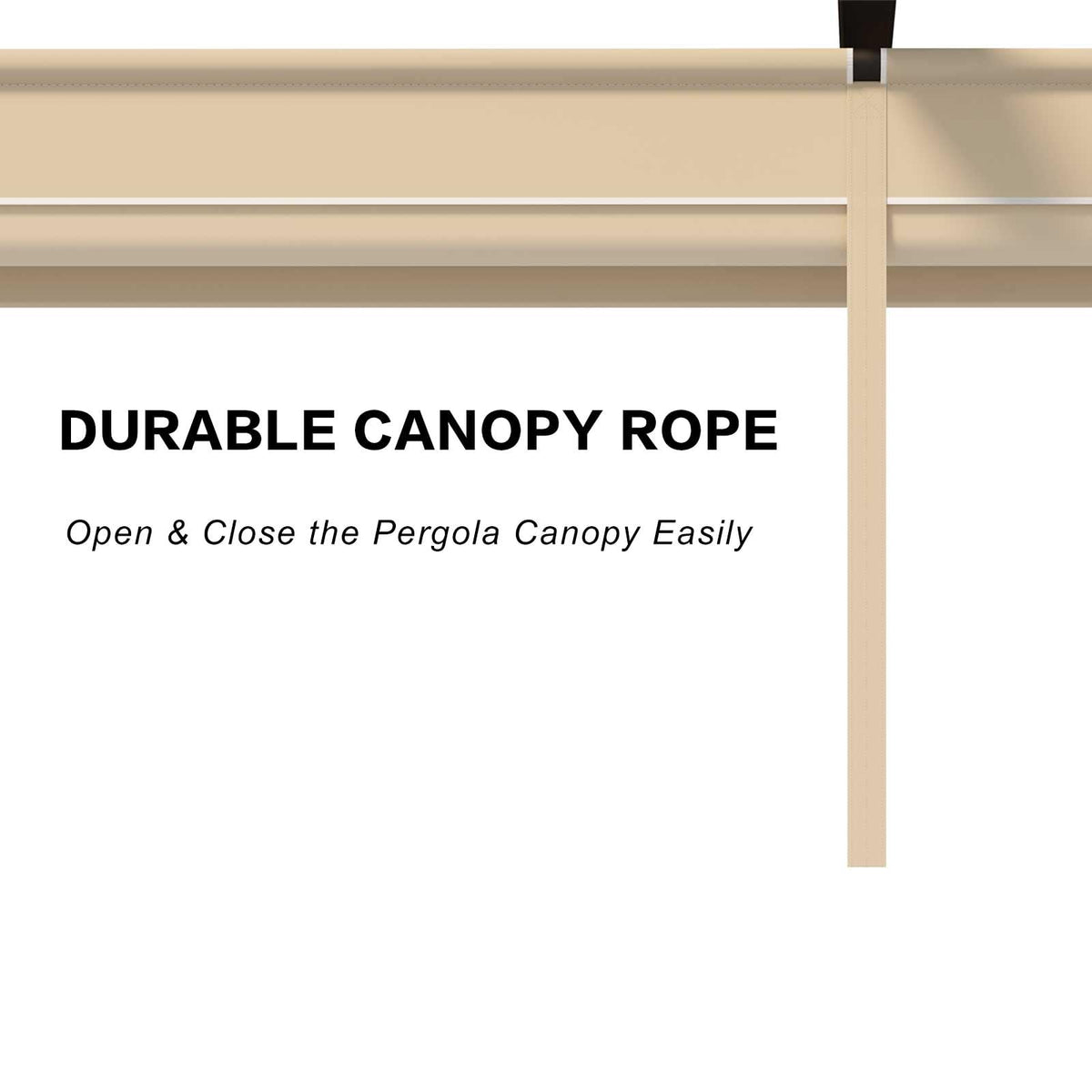 BOJAVOM beige canopy top close-up of easy installation