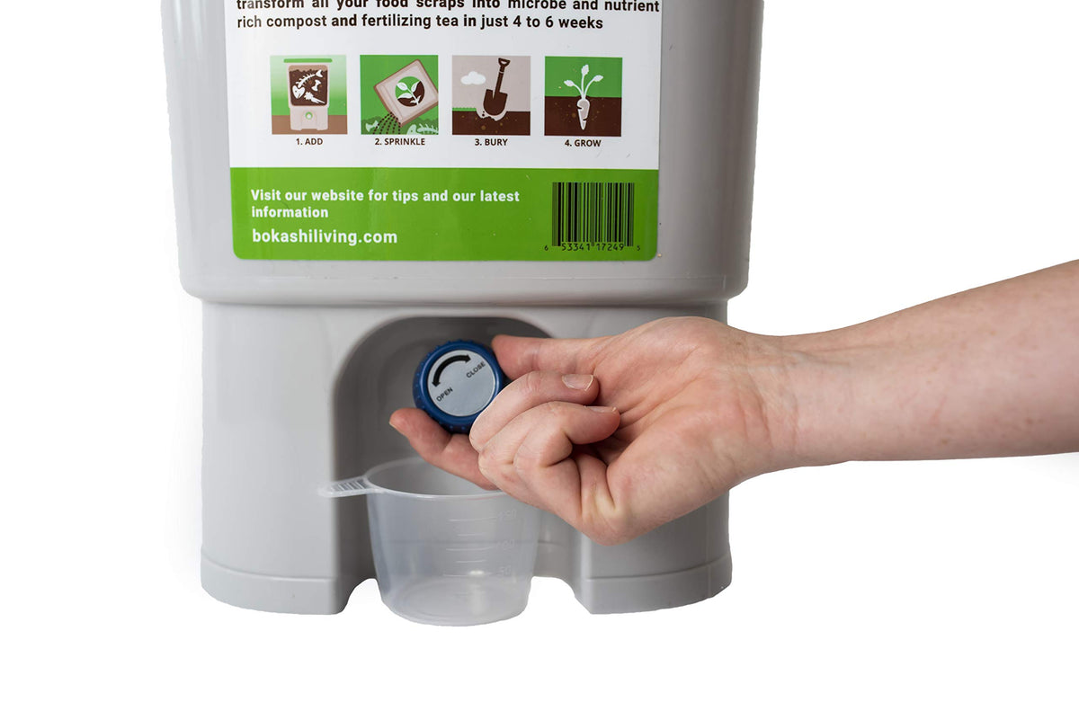 Bokashi Living durable lids and spigots for long-term use.