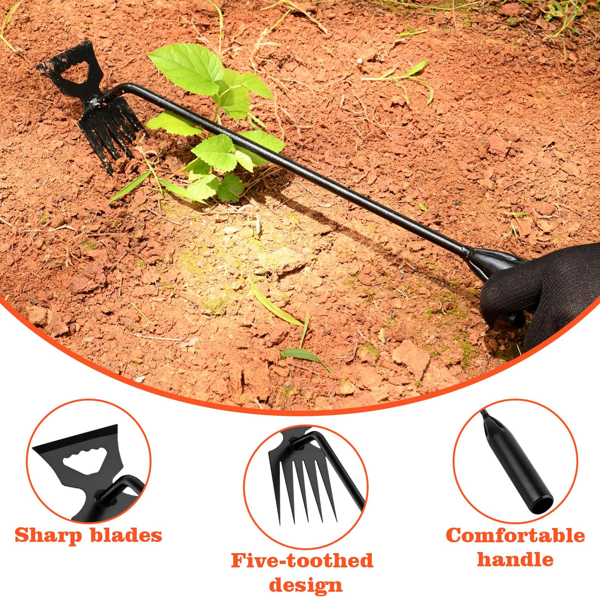 BokingOne black-coated forged weed puller shown for weather resistance.