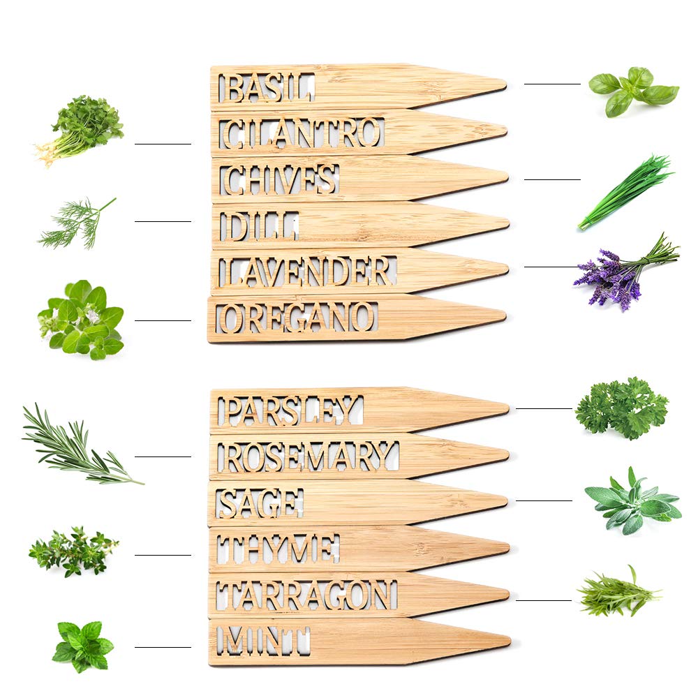Boldernest laser-cut names on markers for durable herb labels