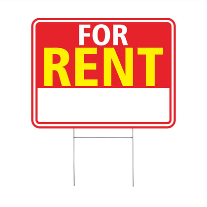 BOLDVANTIX For Rent sign front view with high-contrast colors for curb appeal.