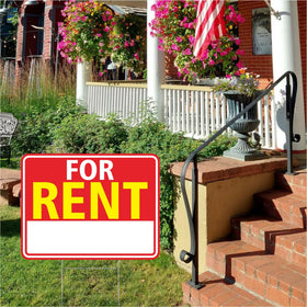 BOLDVANTIX property advertisement sign displayed in yard reaches walkers and drivers.