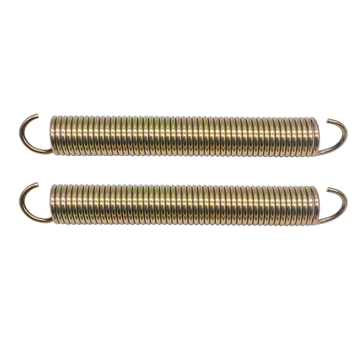Close-up of BOLEWIN extension spring showing zinc coating for corrosion resistance.