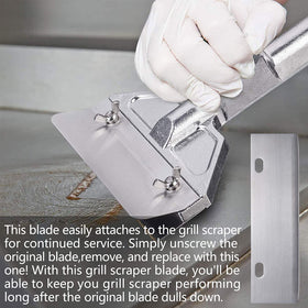 BOLEXINO sharp-edge blade assists in removing tough residues without damaging surfaces
