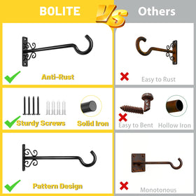 BOLITE bird feeder hanger suitable for garden and patio setups