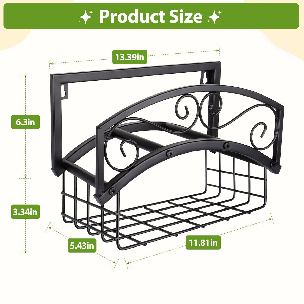 BOLITE garden tool basket storage keeps nozzles handy