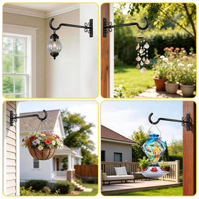 BOLITE hummingbird feeder hanger on metal hook for outdoor feeding