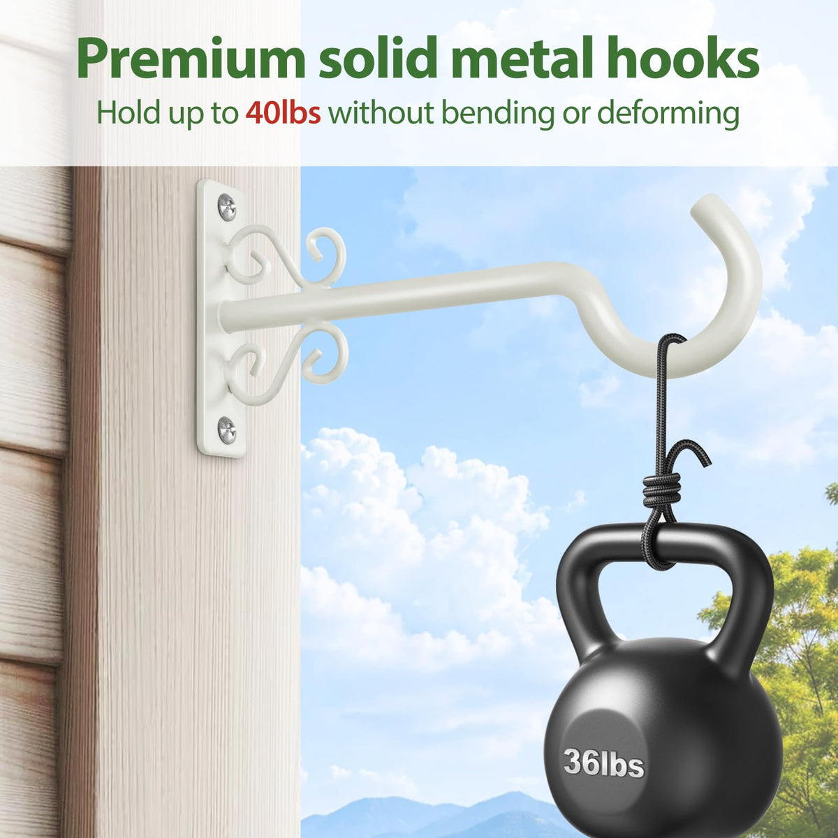 BOLITE outdoor indoor hanger brackets securing a bird feeder on a patio.