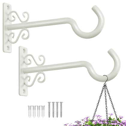 BOLITE plant hanger 6-inch wall hook securing a planter on a sunny balcony.
