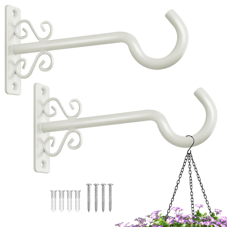 BOLITE plant hanger 6-inch wall hook securing a planter on a sunny balcony.