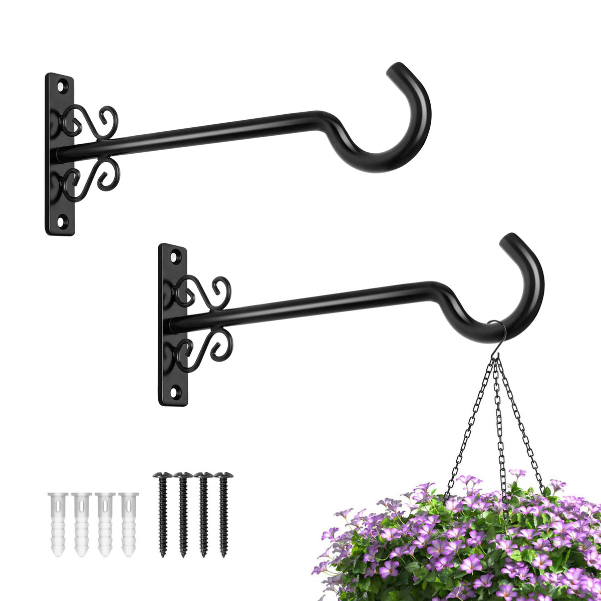 BOLITE 8-inch plant hanger wall hook supports planters up to 36 lbs