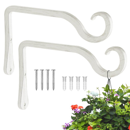 BOLITE Plant Hangers with hummingbird feeders add garden charm and sturdy outdoor mounting