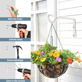 BOLITE Plant Hangers enhance patios and gardens with practical wall mounting