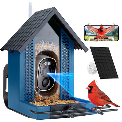 Bolite Smart Bird Feeder 2.5K front view for clear, up-close bird watching