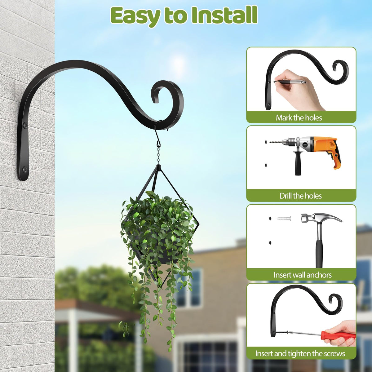 BOLITE versatile hanging solution ready for planters, lanterns, or chimes
