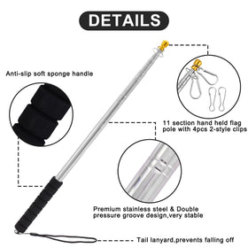 Boliyoooki flag pole clip types suit different flags or banners.