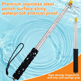 Boliyoooki flag pole includes a lanyard to keep it secure during use.