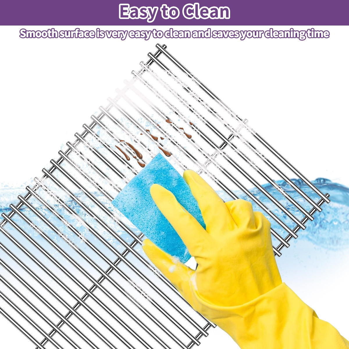 Boloda heat-resistant stainless grid—close-up reveals durable construction.