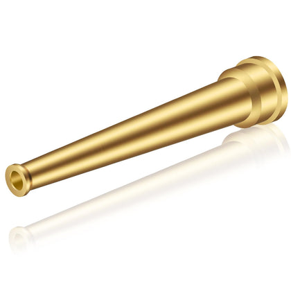 Boltigen brass garden nozzle with a 6 inch grip for comfortable watering and debris cleaning.