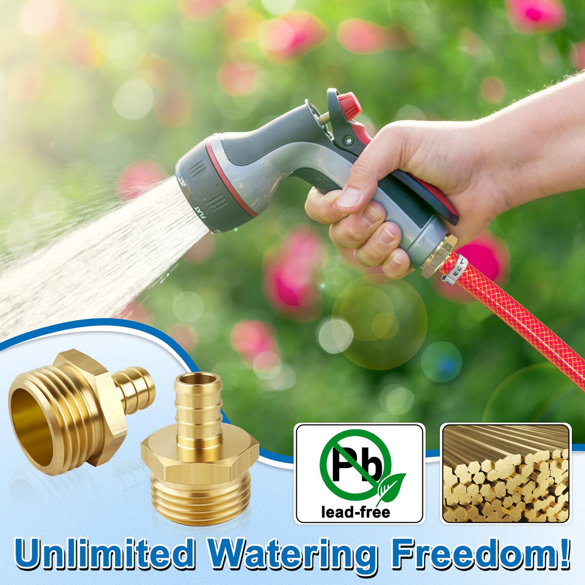 Boltigen-compatible PEX tubing setup expands reach for lawn, beds, or landscaping.