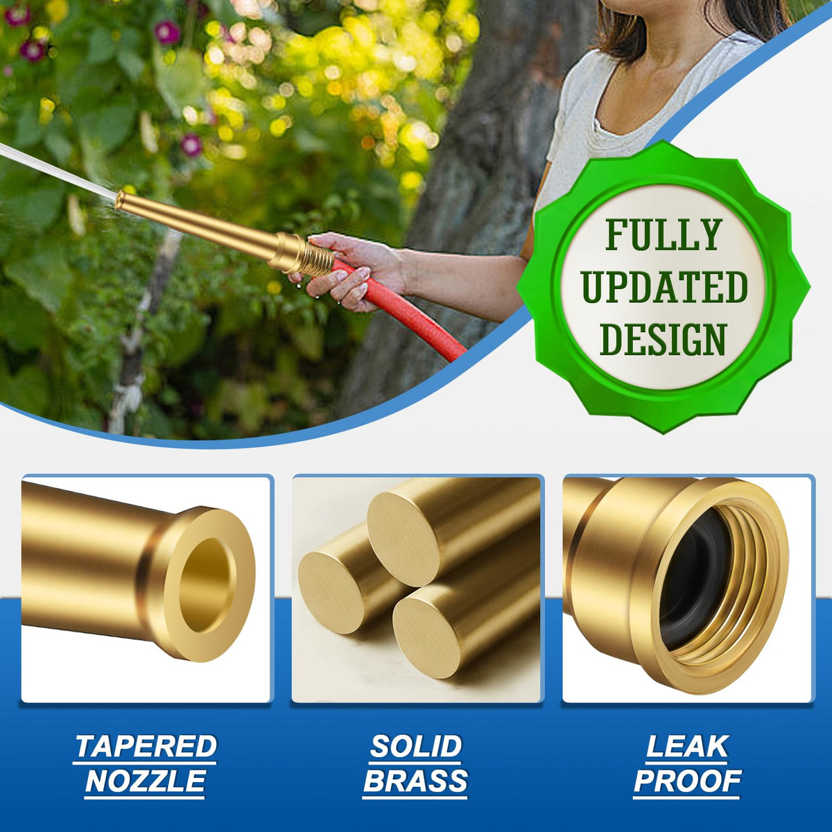 Boltigen durable brass construction resists corrosion during outdoor use.