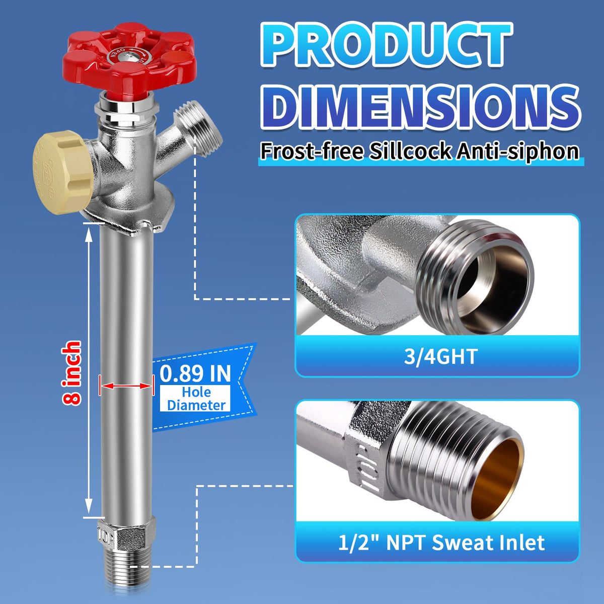 Boltigen frost-free outdoor spigot protects pipes in winter