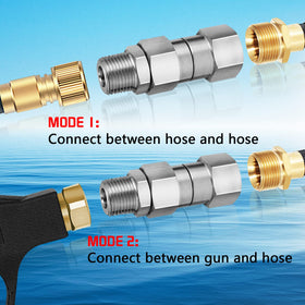 Boltigen kink-free swivel fits hot and cold water for versatile projects.