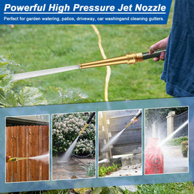 Boltigen multi-purpose nozzle supports watering plants and flushing walls with ease.