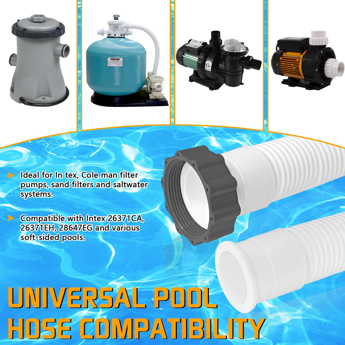 Boltigen saltwater system compatible hose designed for durable filtration