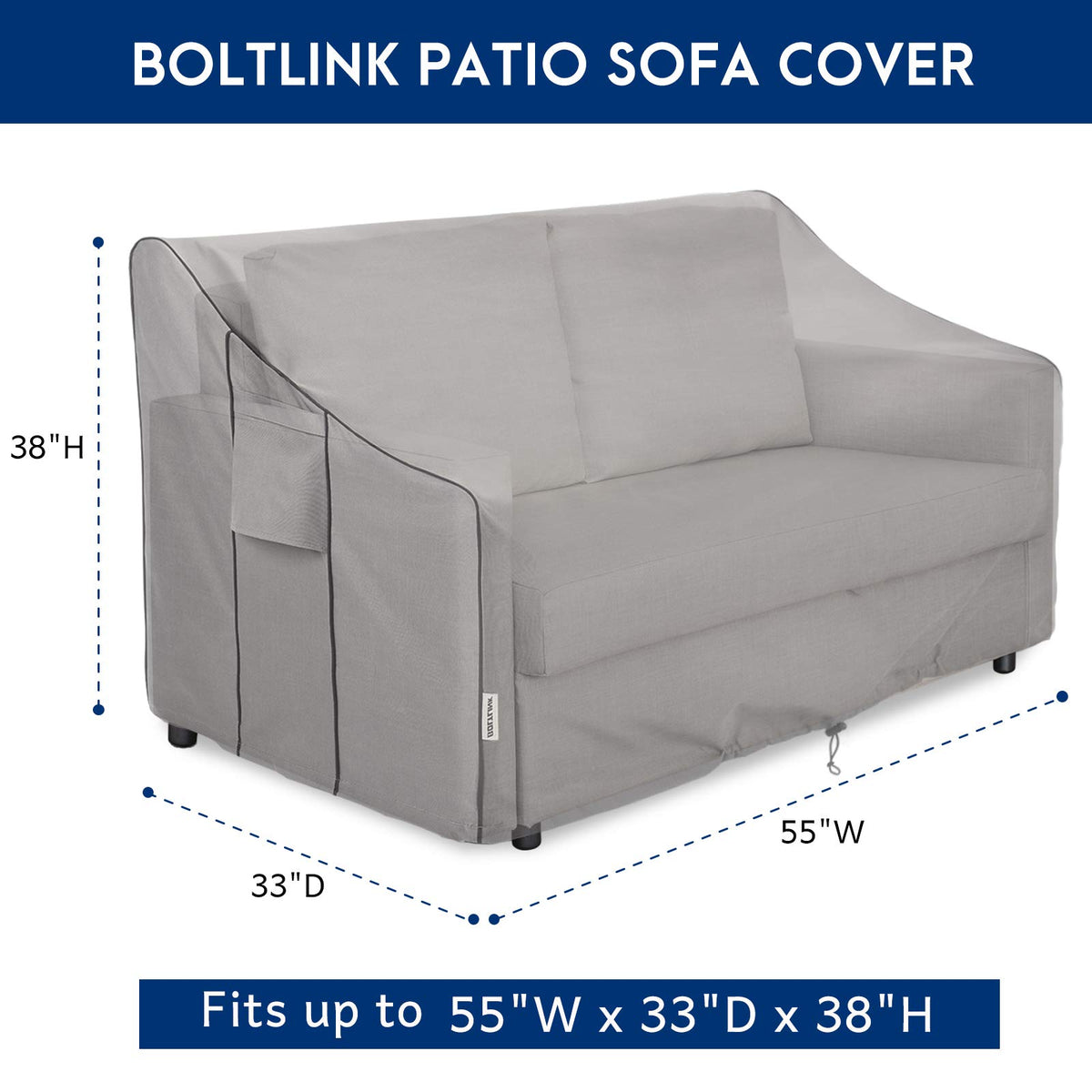 BOLTLINK 600D oxford fabric keeps patio furniture durable and weatherproof through seasons