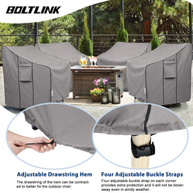 BoltLink stain-resistant fabric makes cleaning quick after outdoor use.
