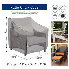 BoltLink outdoor furniture cover with windproof straps secures on breezy days.