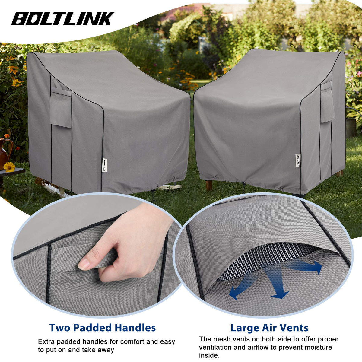 BOLTLINK side ventilation vents help moisture escape and prevent condensation.