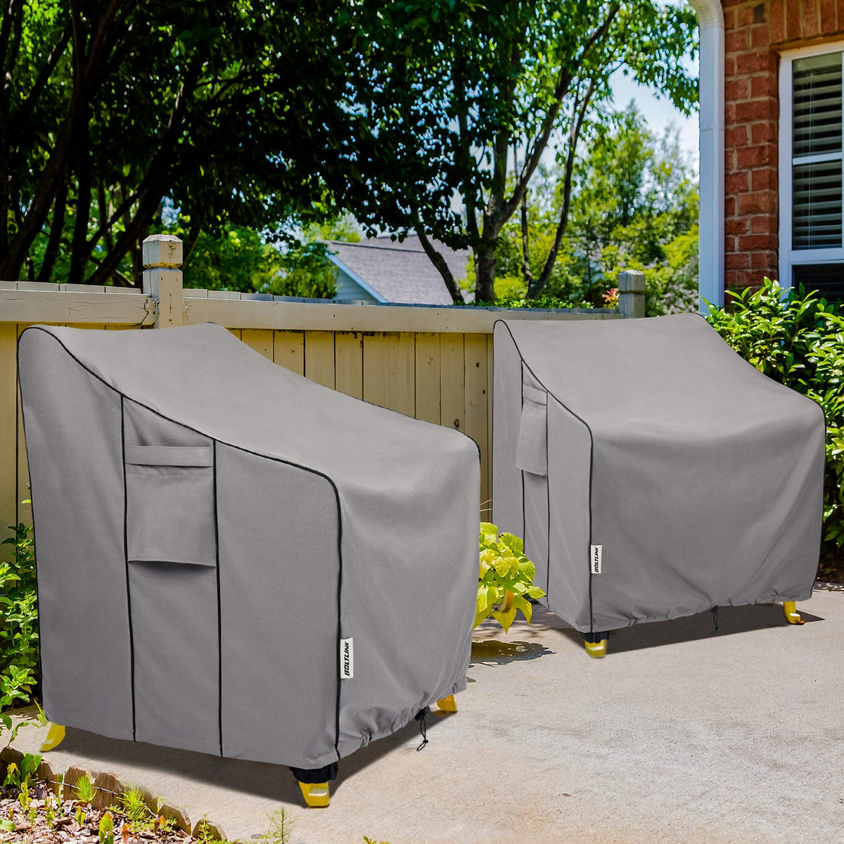 Boltlink two-pack provides durable outdoor protection for multiple chairs.
