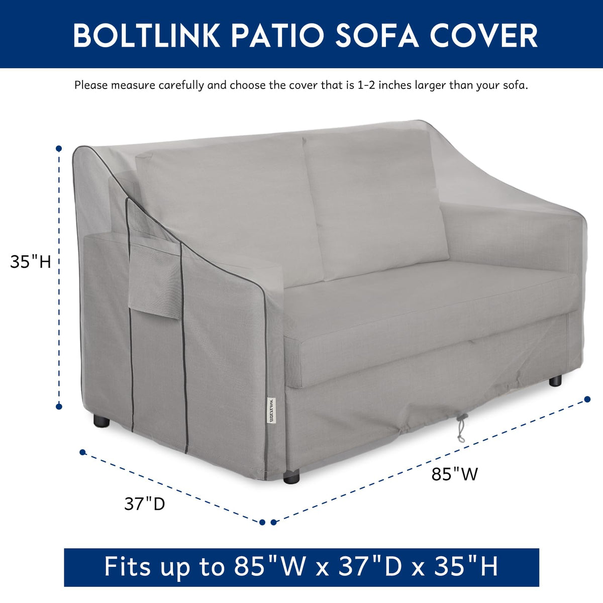 Boltlink waterproof 600D Oxford fabric guards against snow and stains.