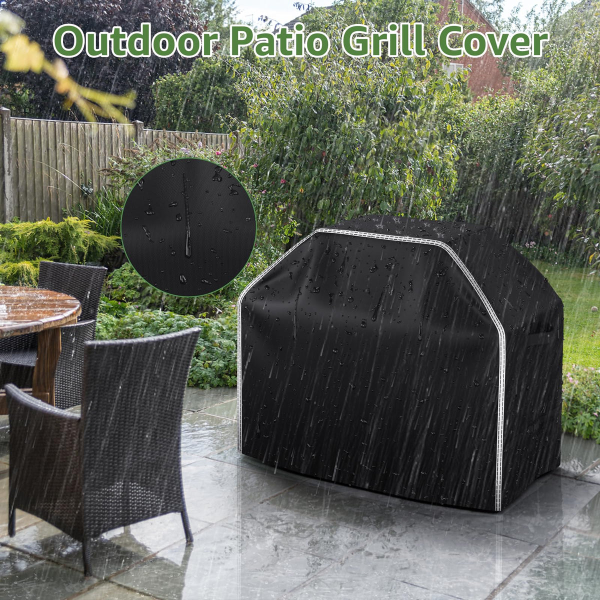 BOLUO reflective stripe adds nighttime safety when grilling outside.