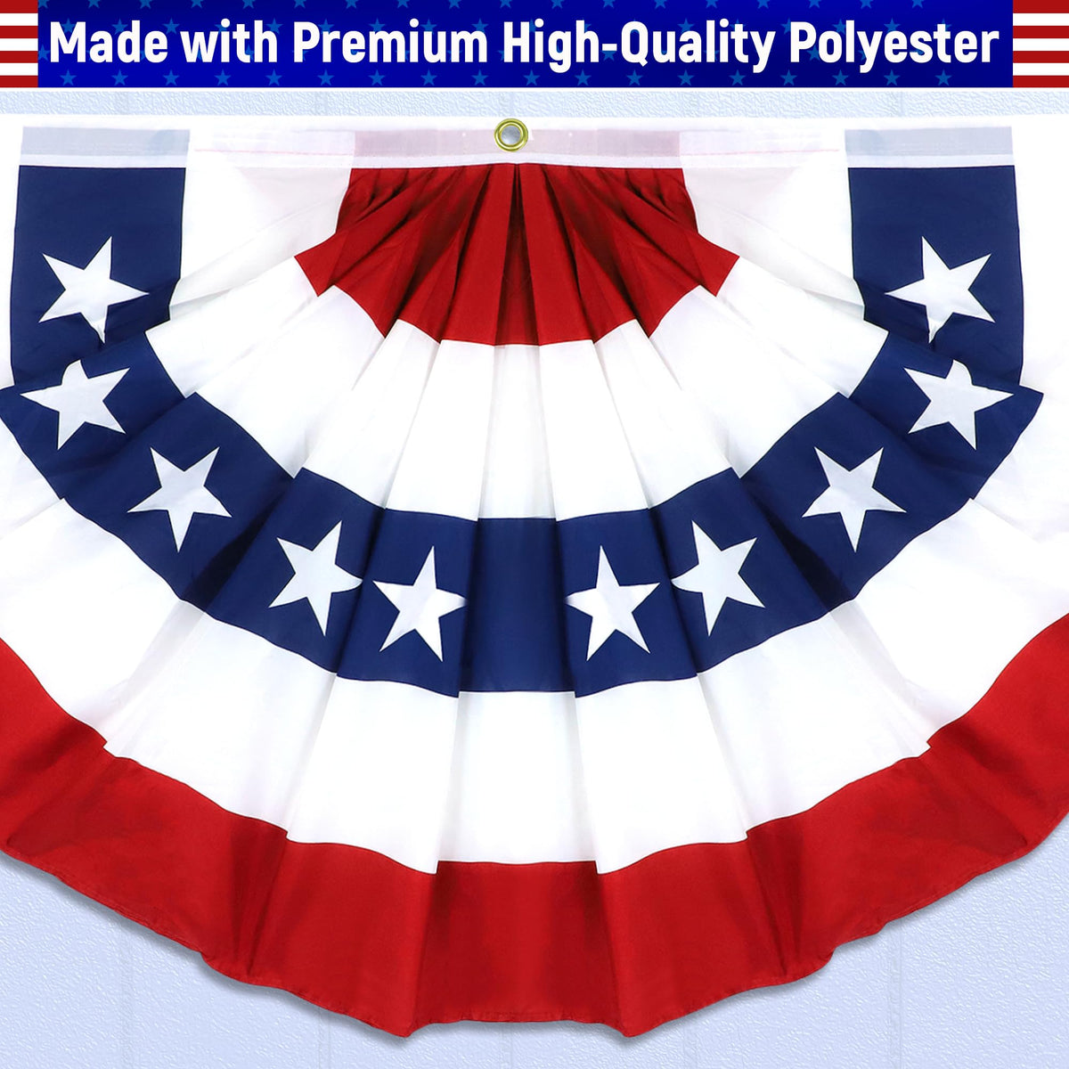 Bolvinaso patriotic bunting set versatile for parades homes and events