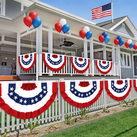 Bolvinaso pleated fan flag decoration ideal for windows and quick setup