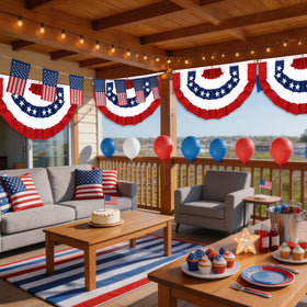 Bolvinaso weatherproof bunting flags endure sun and rain while staying vivid