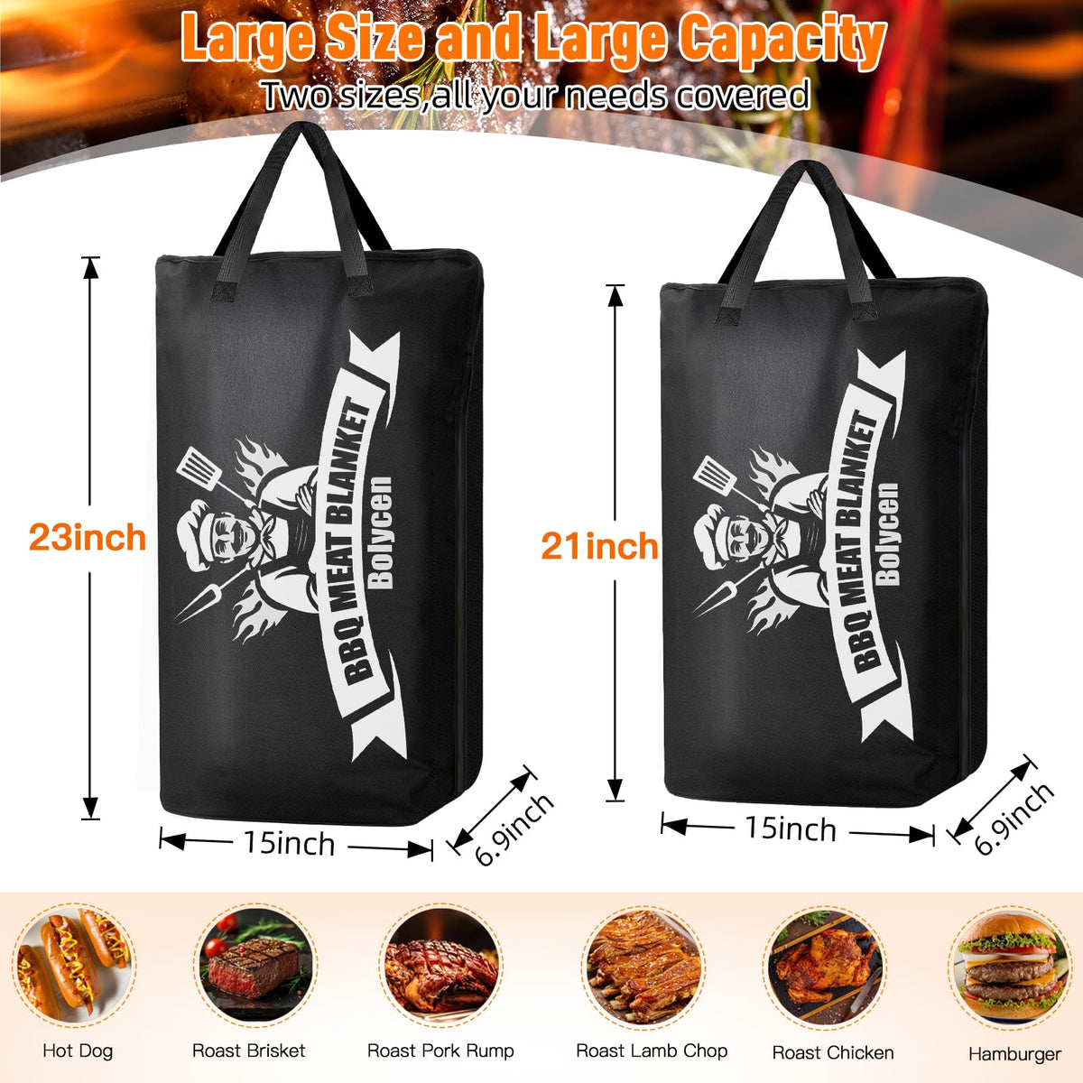 Bolycen blanket compatible with all smoker types for versatile use.